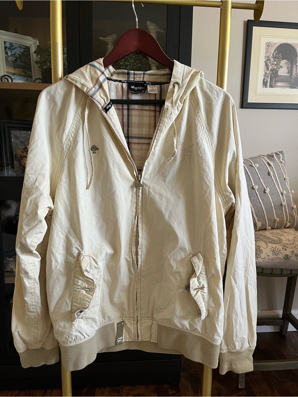 Lrg Cream Lightweight Hooded Jacket